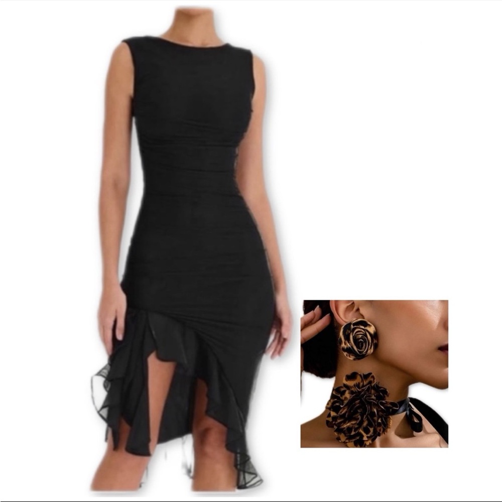 Elegant Black Sleeveless Dress